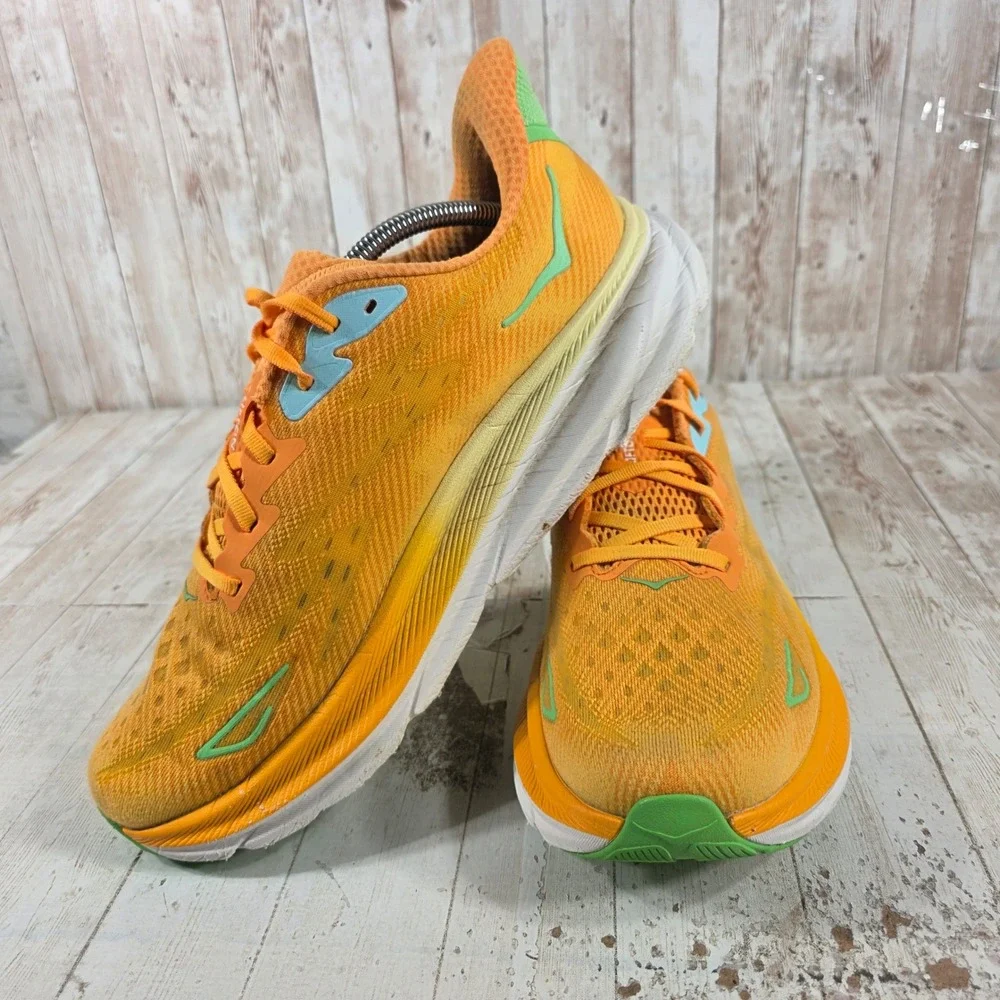 Hoka Clifton 9 Mens 11.5 Solar Flare Sunbaked Orange Running Shoes 1127895-SRSH